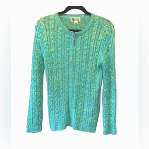 Women's Cotton Country by Parkhurst Zip up cardigan small